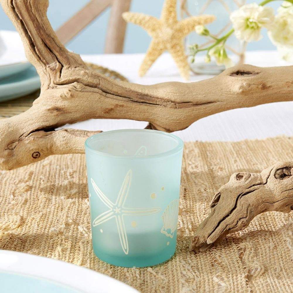 Beach Party Frosted Glass Votive (Set of 4)