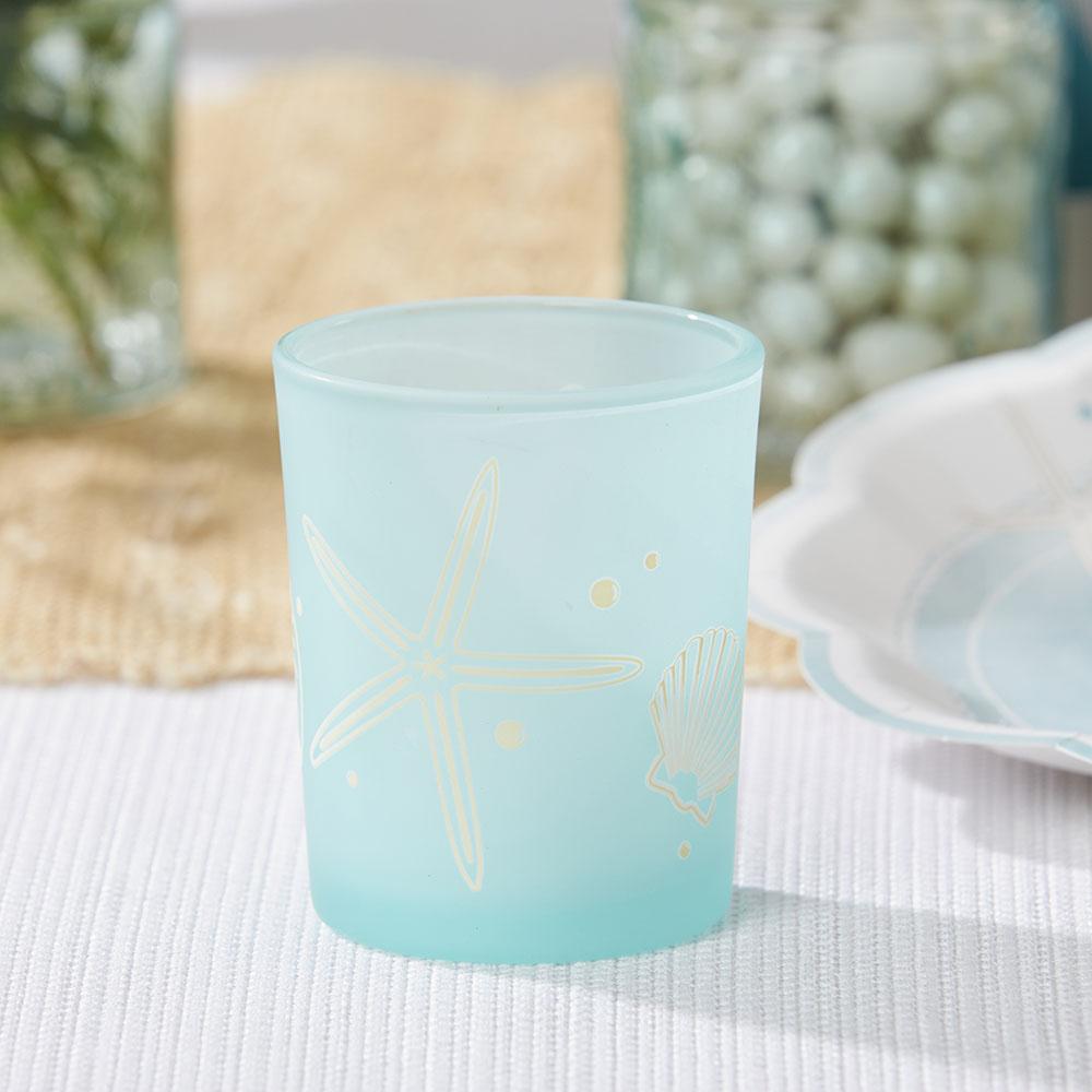 Beach Party Frosted Glass Votive (Set of 4)