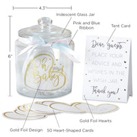 Thumbnail for Iridescent Baby Shower Wish Jar with Heart Shaped Cards