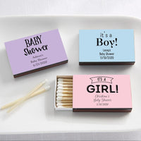 Thumbnail for Personalized Baby Shower Black Matchboxes (Set of 50)