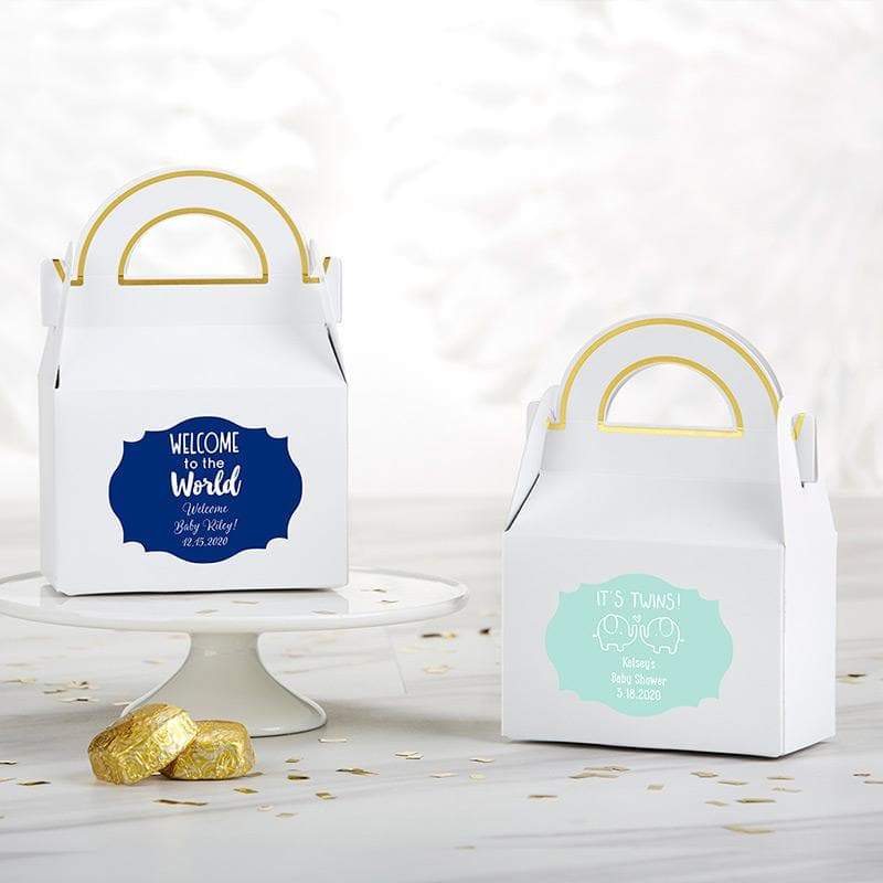 Personalized Baby Shower Gable Favor Box (Set of 12)