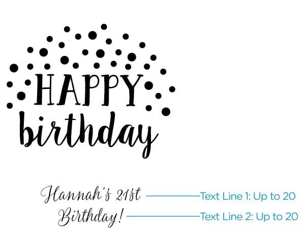 Personalized Adult Birthday White Goodie Bag (Set of 12)