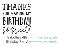 Thumbnail for Personalized Kids Birthday White Goodie Bag (Set of 12)