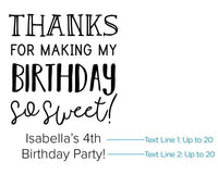 Thumbnail for Personalized Kids Birthday Kraft Goodie Bag (Set of 12)