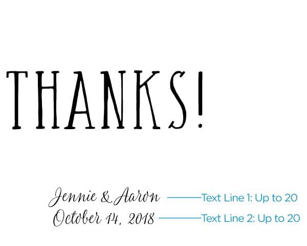 Personalized Thank You White Goodie Bag (Set of 12)