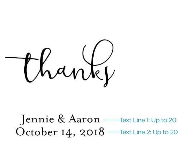 Personalized Thank You White Goodie Bag (Set of 12)