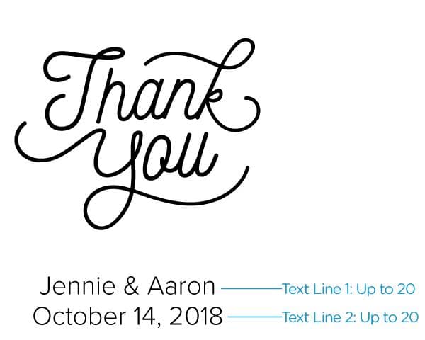 Personalized Thank You White Goodie Bag (Set of 12)