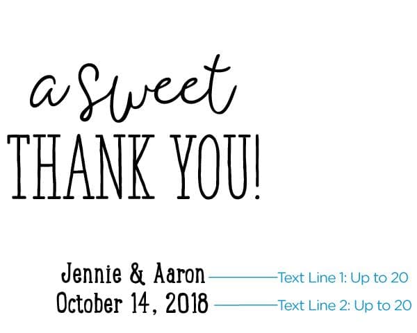 Personalized Thank You White Goodie Bag (Set of 12)