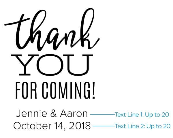 Personalized Thank You White Goodie Bag (Set of 12)