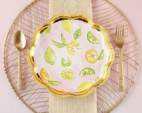 Cheery & Chic Citrus 9 in. Paper Plates (Set of 8)