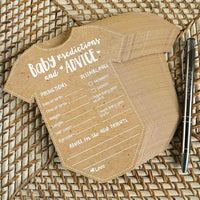 Thumbnail for Baby Prediction Advice Card - Onesie Shape (Set of 50)