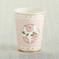 Thumbnail for Tea Time Whimsy 8 oz. Paper Cups - Pink (Set of 8)