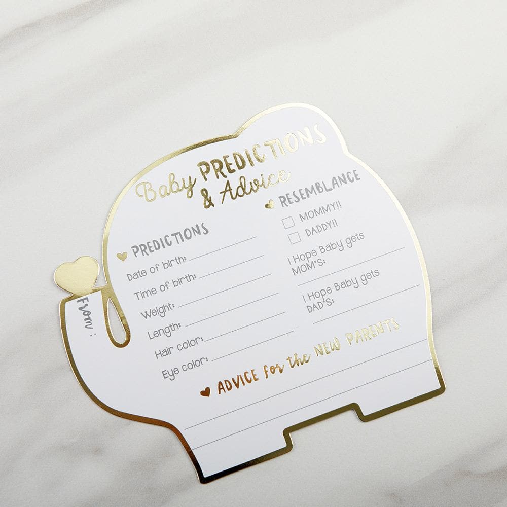 Baby Shower Prediction Advice Card - Elephant (Set of 50)