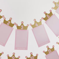 Thumbnail for 1st Birthday Milestone Photo Banner & Cake Topper - Princess Party