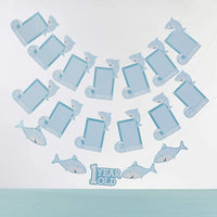 Thumbnail for 1st Birthday Milestone Photo Banner & Cake Topper - Shark Party