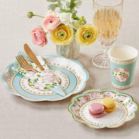Thumbnail for Tea Time Whimsy 7 in. Paper Plates - Blue (Set of 16)