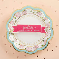 Thumbnail for Tea Time Whimsy 7 in. Paper Plates - Blue (Set of 16)