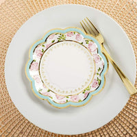 Thumbnail for Tea Time Whimsy 7 in. Paper Plates - Blue (Set of 16)