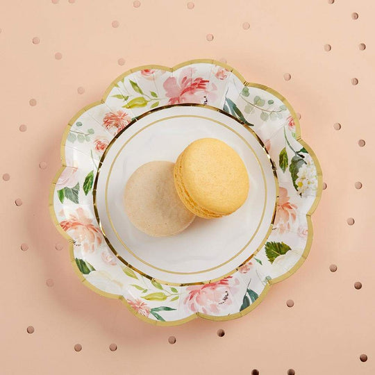 Floral 7 in. Premium Paper Plates (Set of 16)