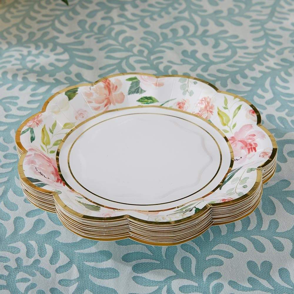 Floral 7 in. Paper Plates (Set of 16)