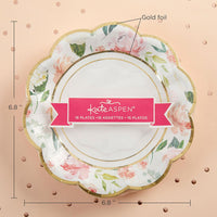Thumbnail for Floral 7 in. Paper Plates (Set of 16)