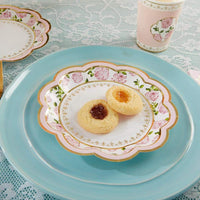 Thumbnail for Tea Time Whimsy 7 in. Paper Plates - Pink (Set of 16)