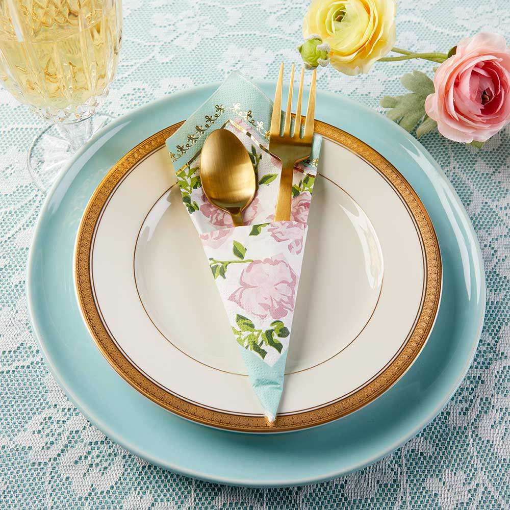Tea Time Whimsy Napkins - Blue (Set of 30)