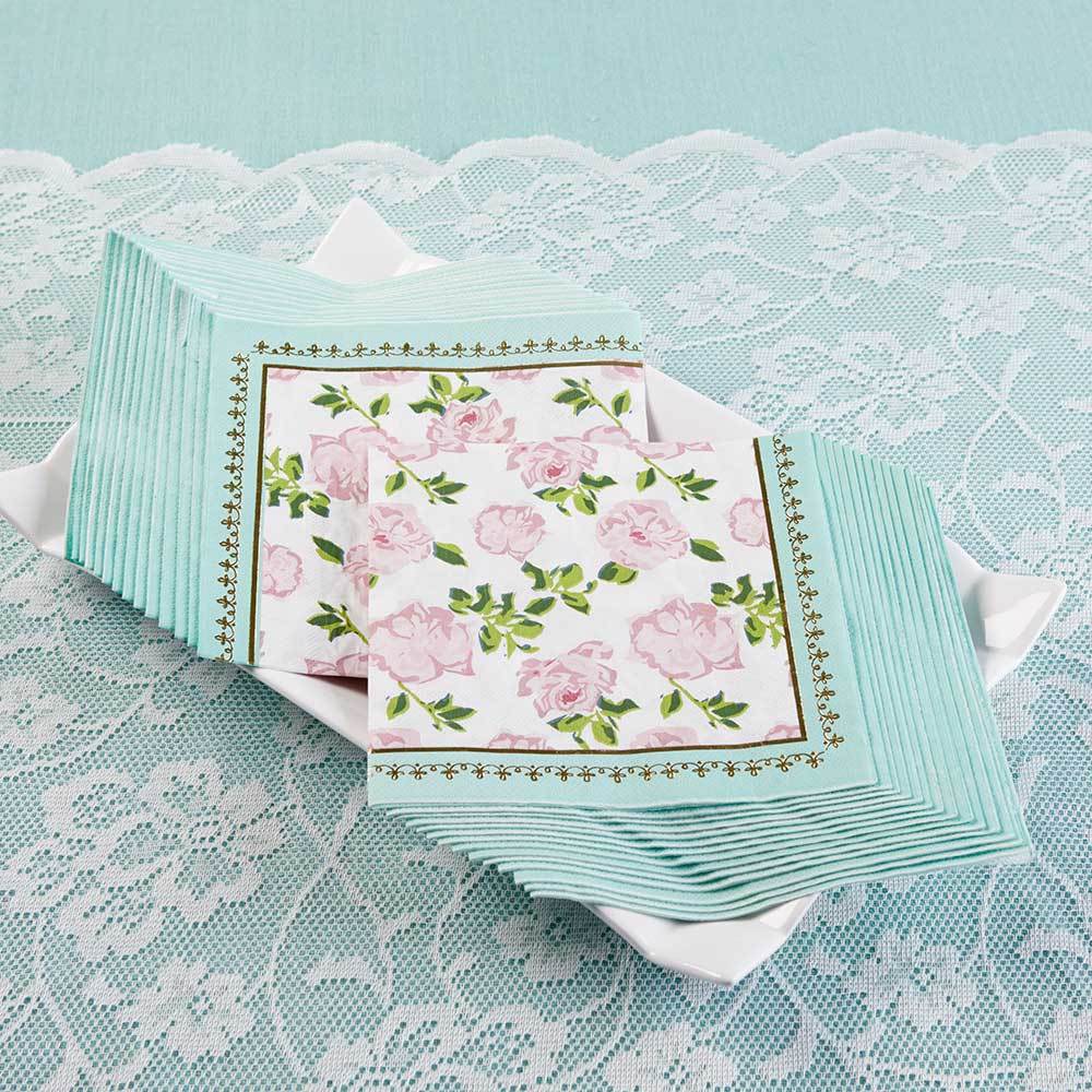 Tea Time Whimsy Napkins - Blue (Set of 30)