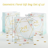 Thumbnail for Geometric Floral Gift Bag (Set of 12)
