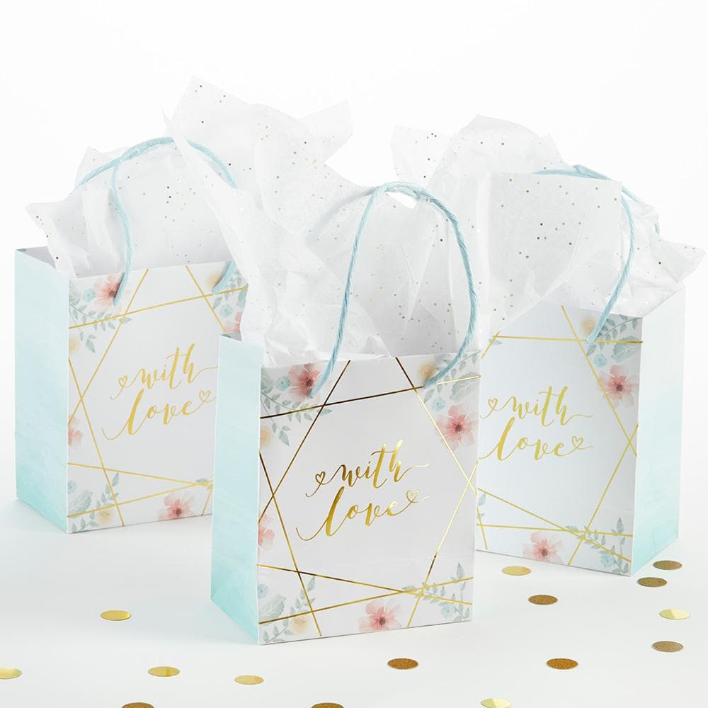 Geometric Floral Gift Bag (Set of 12)