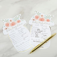 Thumbnail for Floral Baby Shower Advice Card - Mason Jar (Set of 50)