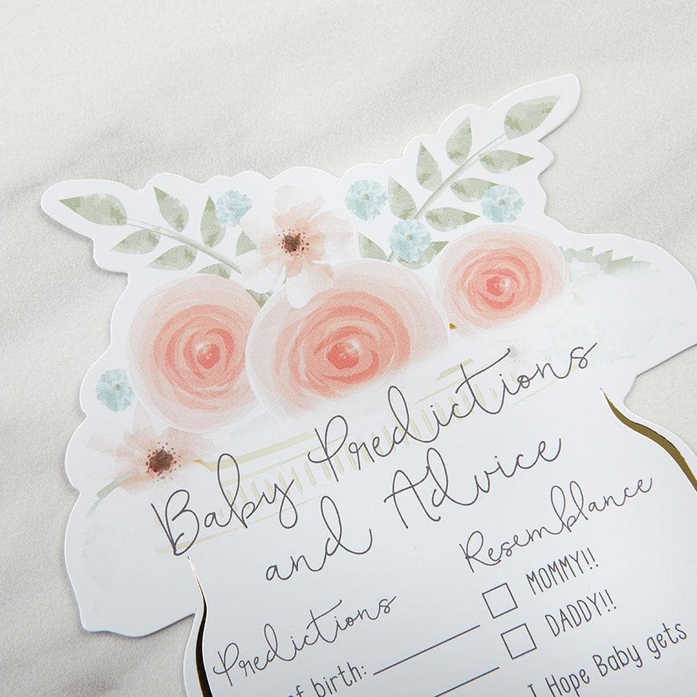 Floral Baby Shower Advice Card - Mason Jar (Set of 50)