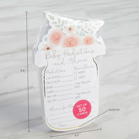 Thumbnail for Floral Baby Shower Advice Card - Mason Jar (Set of 50)
