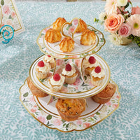 Thumbnail for Floral 3-Tier Collapsile cardstock Cupcake Stand