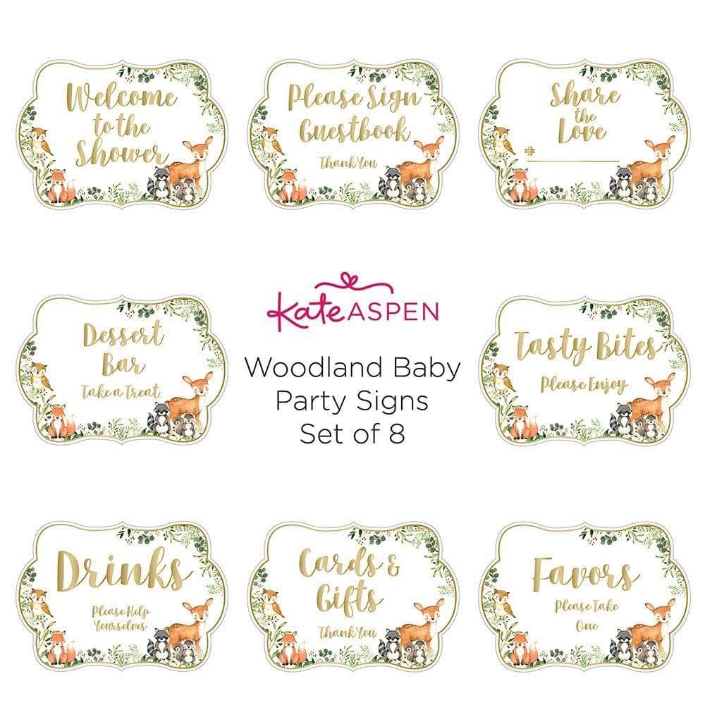 Woodland Baby Décor Sign Kit (Set of 8)