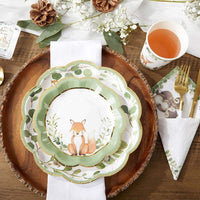 Thumbnail for Woodland Baby 9 in. Premium Paper Plates (Set of 16)