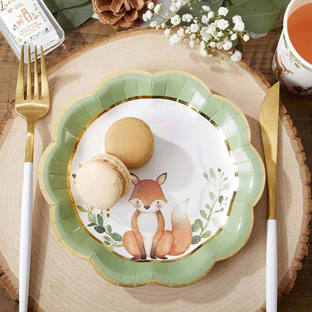 Woodland Baby 7 in. Premium Paper Plates (Set of 16)