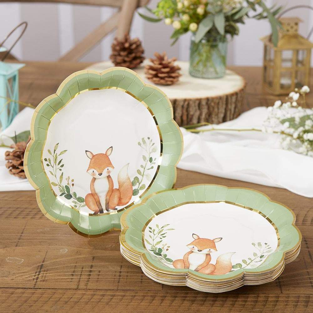 Woodland Baby 7 in. Premium Paper Plates (Set of 16)