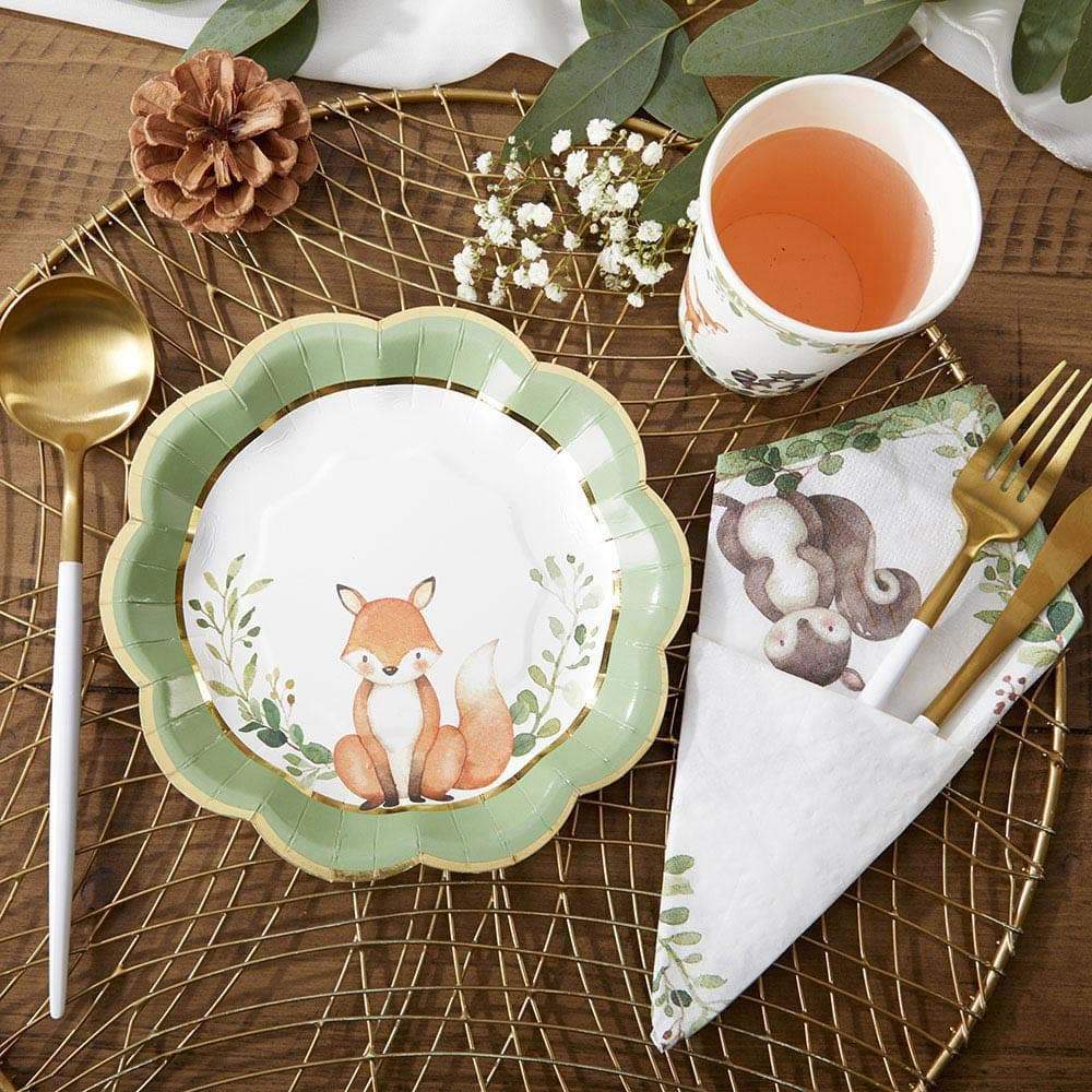 Woodland Baby 7 in. Premium Paper Plates (Set of 16)