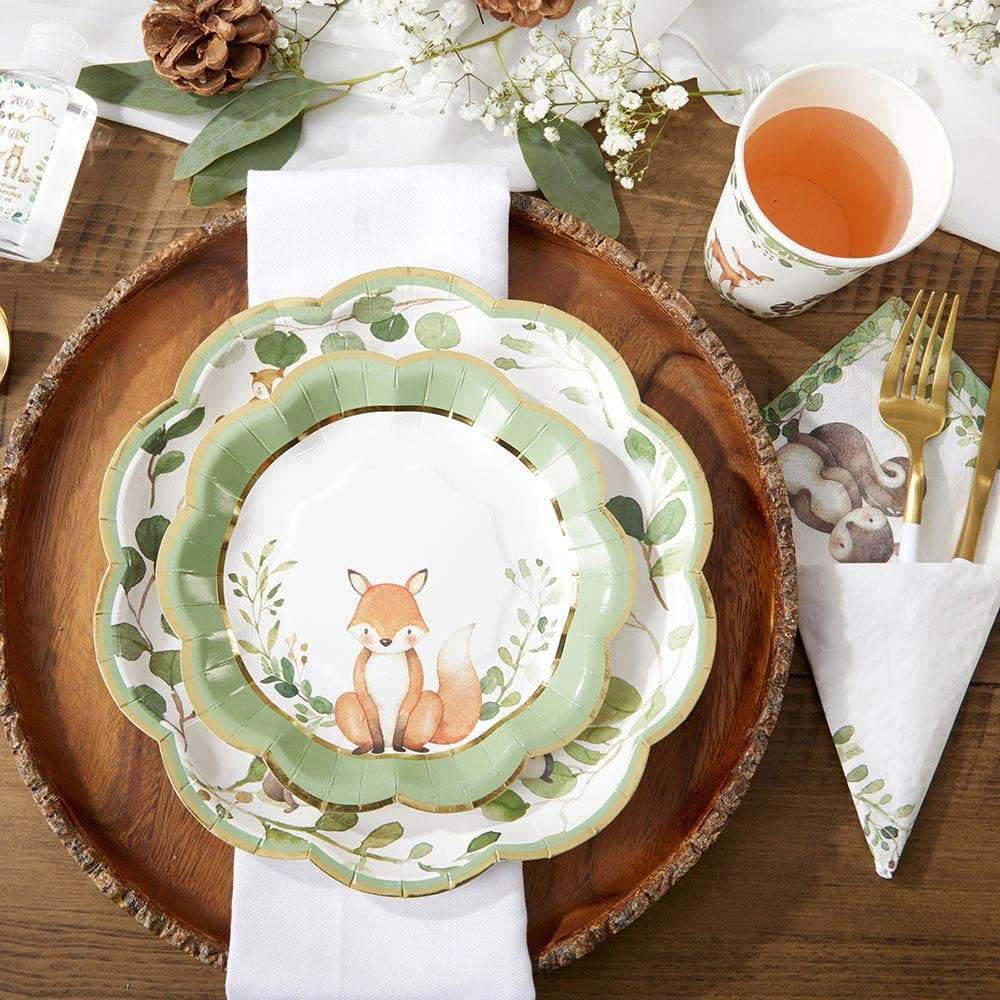 Woodland Baby 7 in. Premium Paper Plates (Set of 16)