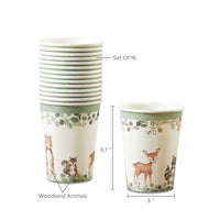 Thumbnail for Pink Woodland Baby 78 Piece Party Tableware Set (16 Guests)