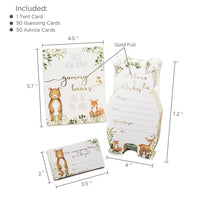 Thumbnail for Woodland Baby Advice Card & Baby Shower Game (Set of 50)