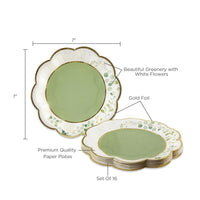 Thumbnail for Botanical Garden 7 in. Premium Paper Plates (Set of 16)