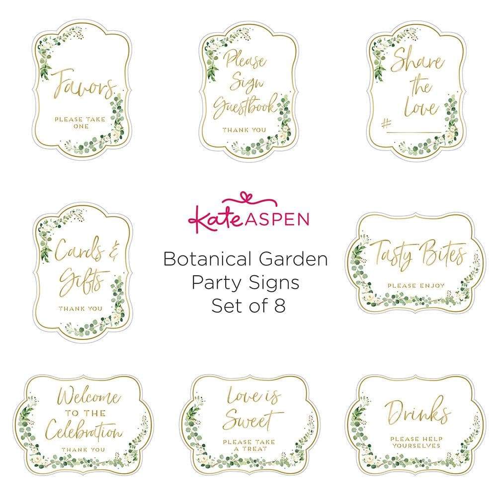 Botanical Garden Décor Sign Kit (Set of 8)