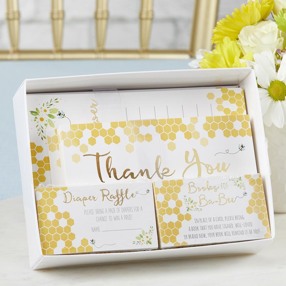 Sweet as Can Bee Invitation & Thank You Card Bundle (Set of 25)