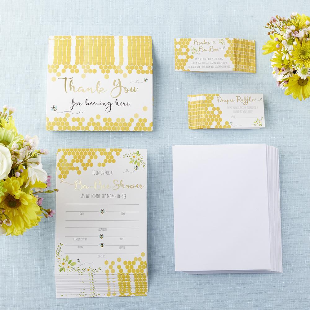 Sweet as Can Bee Invitation & Thank You Card Bundle (Set of 25)