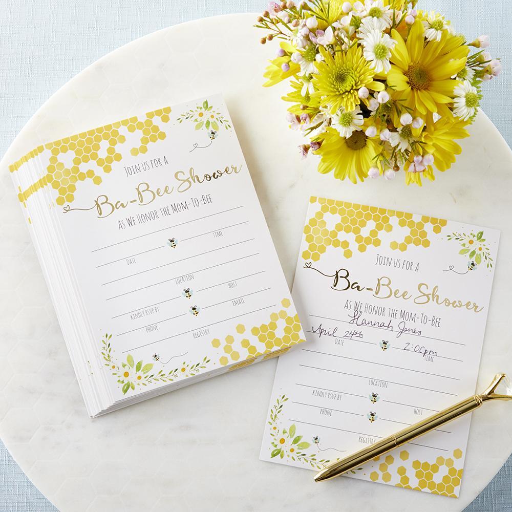Sweet as Can Bee Invitation & Thank You Card Bundle (Set of 25)