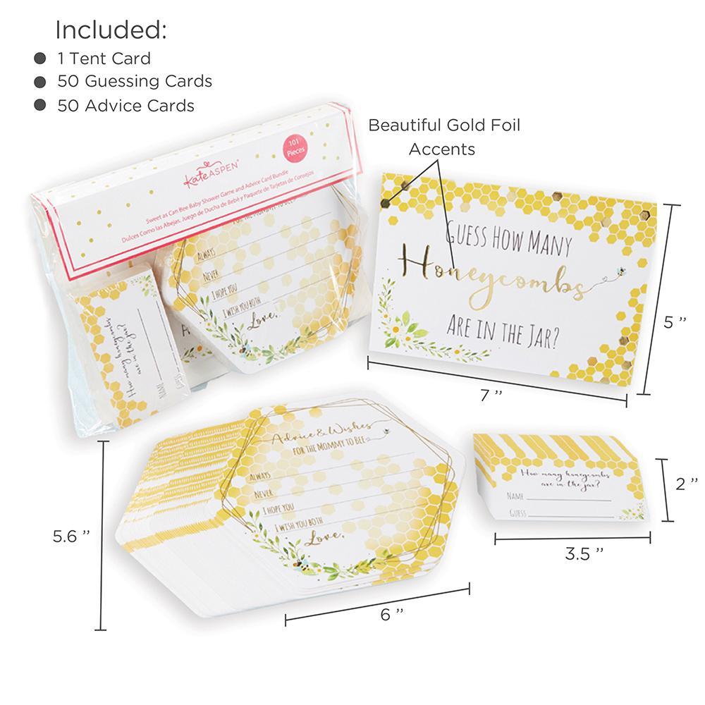 Sweet as Can Bee Advice Card & Baby Shower Game (Set of 50)