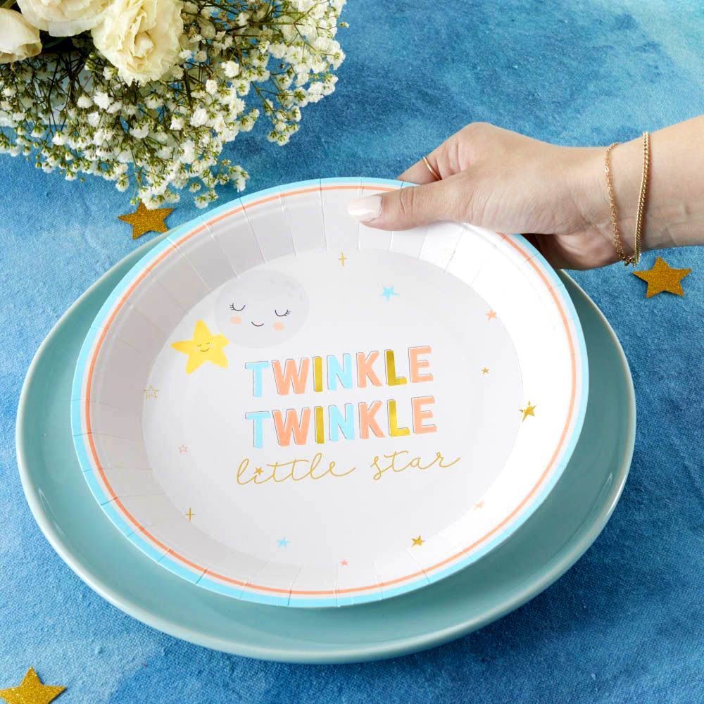 Twinkle Twinkle 9 in. Premium Paper Plates (Set of 16)