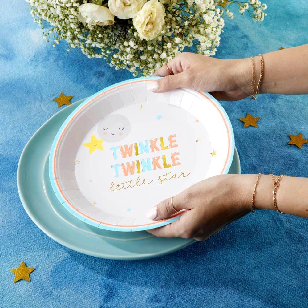 Twinkle Twinkle 9 in. Premium Paper Plates (Set of 16)